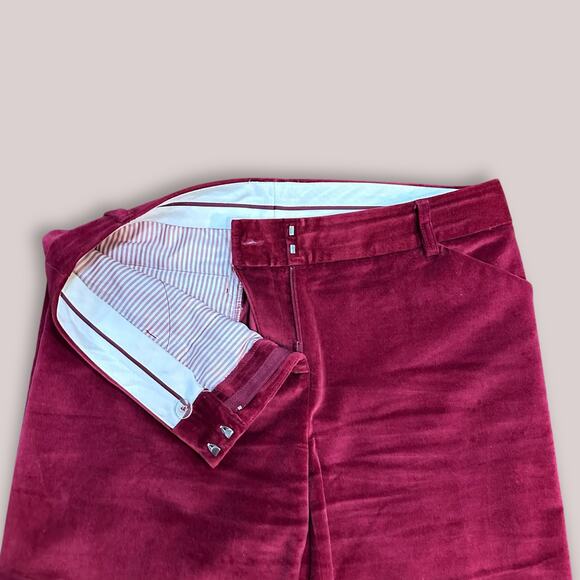 Women’s Vintage Red Velvet Flare Pants - Size 4 - Picture 3 of 3